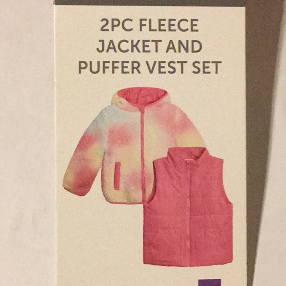 Berkley Jensen 2pc Fleece Jacket and Puffer Vest Set
